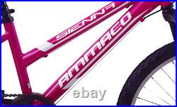 Kids Girls Bike Sienna 18 Inch Wheel Suspension Mountain Bike Alloy Pink Age 6+