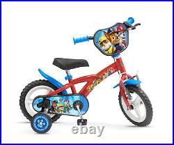 Kids Paw Patrol Bike Red 12 Chase Childrens Boys Bicycle with Fixed Stabiliser