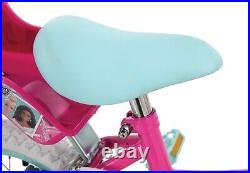 Kids bike girl bicycle barbie 14 pink removable stabiliser doll carrier