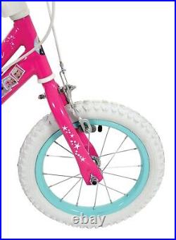 Kids bike girl bicycle barbie 14 pink removable stabiliser doll carrier