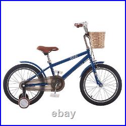NEW 16 inch Kids Bike Children Boys Bicycle Cycling Blue Bike Basket&Stabiliser
