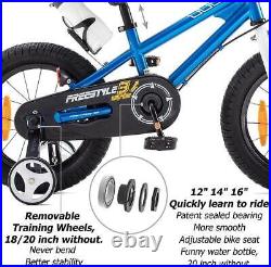 Royal Baby Freestyle 18 Kids Bike Stabilizer Bicycle for Boys and Girls (Blue)